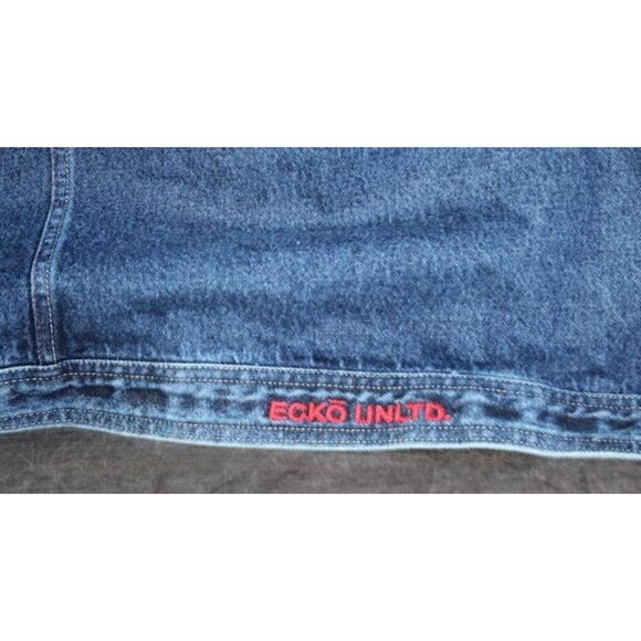 Ecko Unltd. Mens XXL Denim Jacket 100% Cotton Blue - Picture 5 of 5